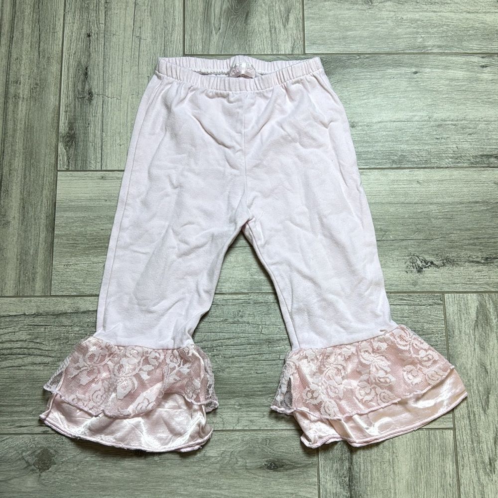 Bebemonde Toddler Girls Lace Ruffle Flare Pants Size 3T